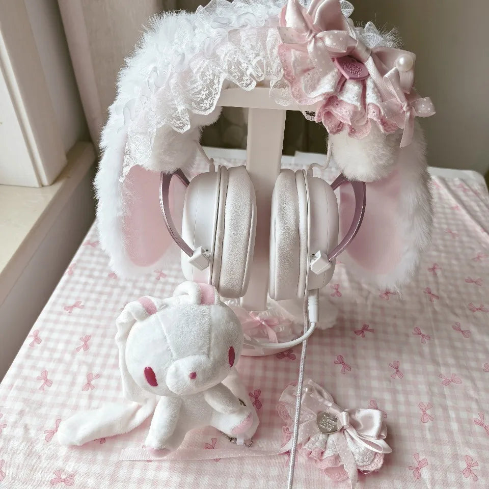 Lop-Eared Rabbit Headband Protector | Sony XM4/XM5 · Hurricane 2/3 · Prism · Cat Ear Headphone Decoration**