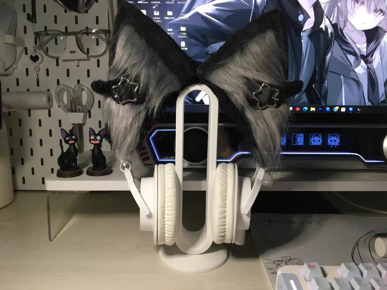 Lop-Eared Rabbit Headband Protector | Sony XM4/XM5 · Hurricane 2/3 · Prism · Cat Ear Headphone Decoration**