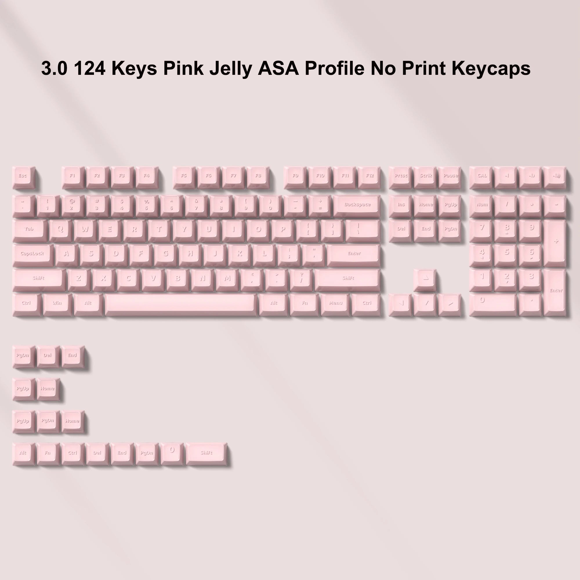 Crystal Keycap Set | 113 Keys · OEM Profile · RGB Translucent · Cherry MX Compatible