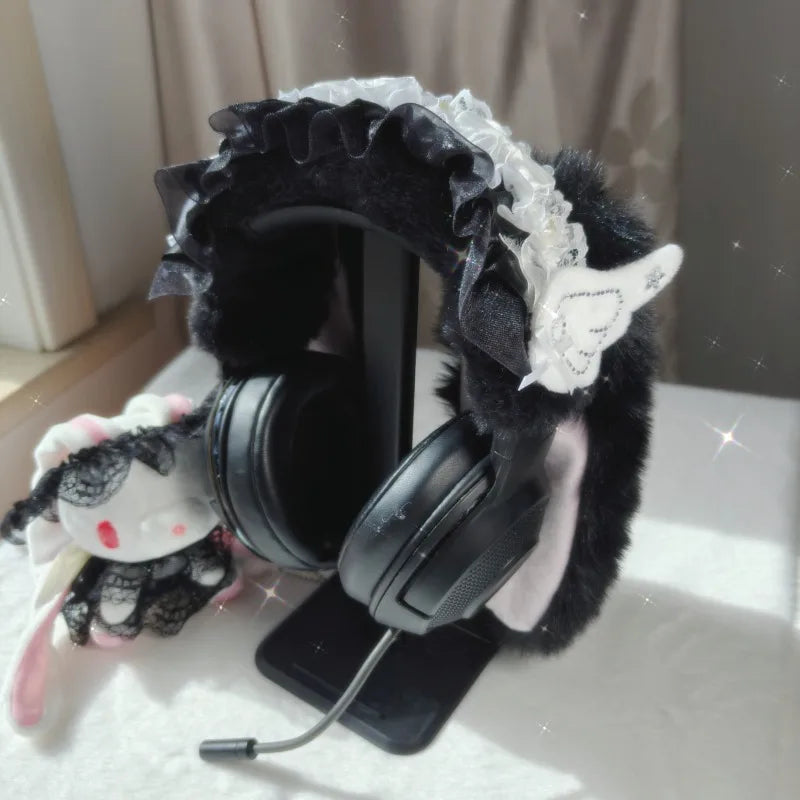Lop-Eared Rabbit Headband Protector | Sony XM4/XM5 · Hurricane 2/3 · Prism · Cat Ear Headphone Decoration**