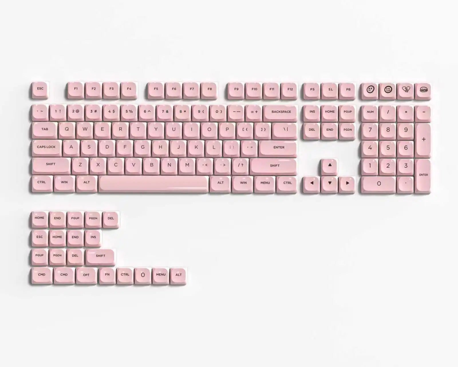 Crystal Keycap Set | 113 Keys · OEM Profile · RGB Translucent · Cherry MX Compatible