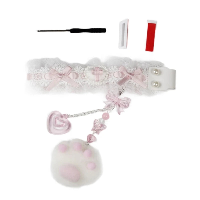 Lace Fabric Keyboard Strap | Ribbon Trim Decoration · Ergonomic · Adhesive