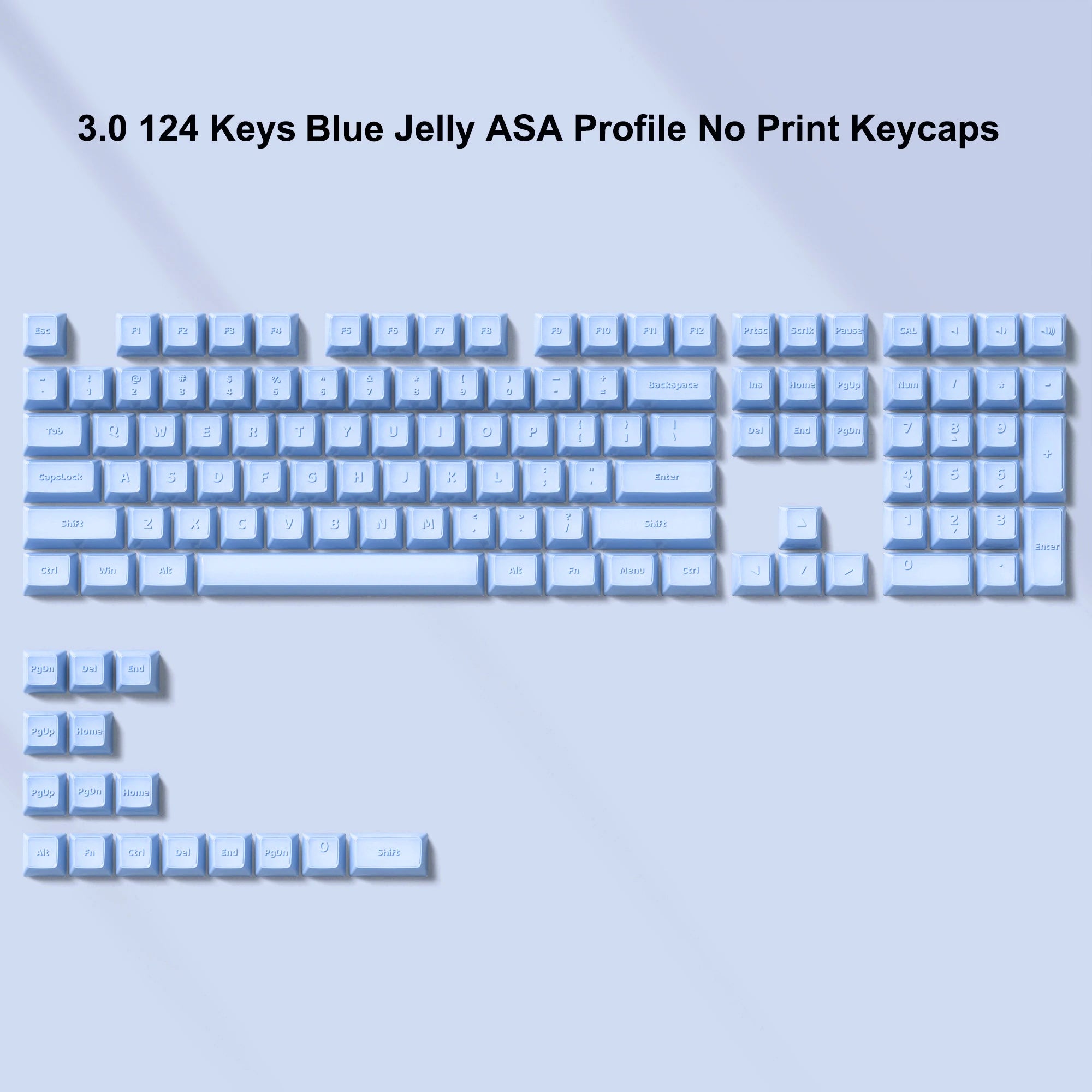 Crystal Keycap Set | 113 Keys · OEM Profile · RGB Translucent · Cherry MX Compatible