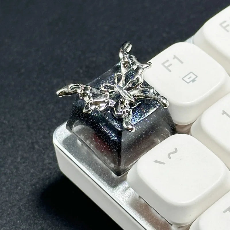 1PC Gothic Butterfly Keycaps Vintage Gaming ESC Key Caps Cross Axis Mechanical Keyboard Keycap Office Decoration Accessories