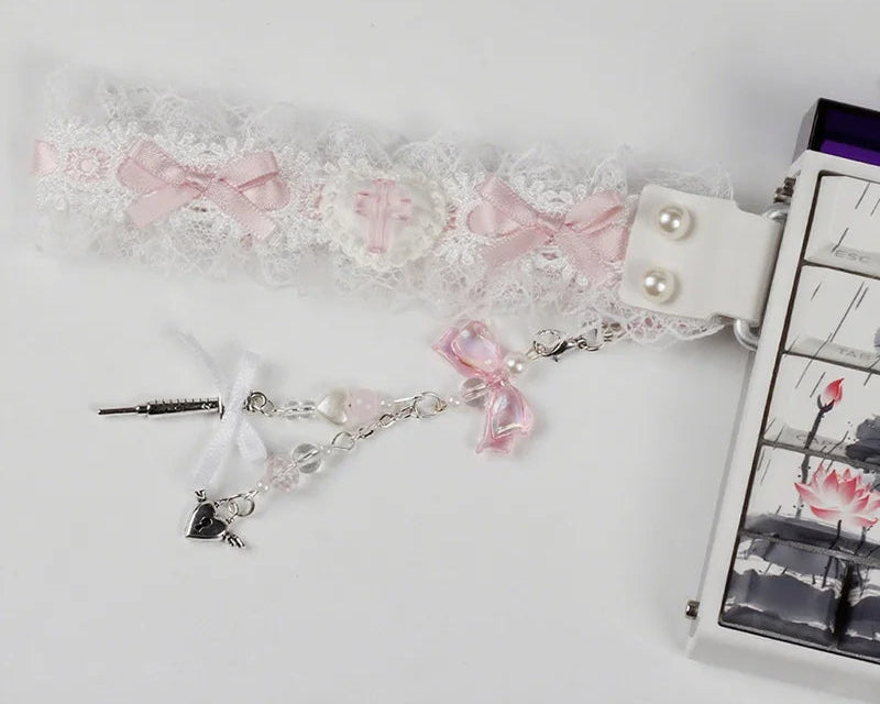 Keyboard Ribbon Strap | Lace · Universal · Personalized Desk Accessory
