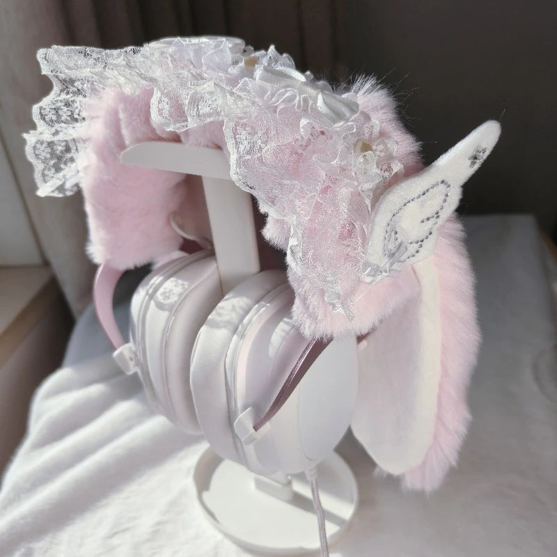 Lop-Eared Rabbit Headband Protector | Sony XM4/XM5 · Hurricane 2/3 · Prism · Cat Ear Headphone Decoration**