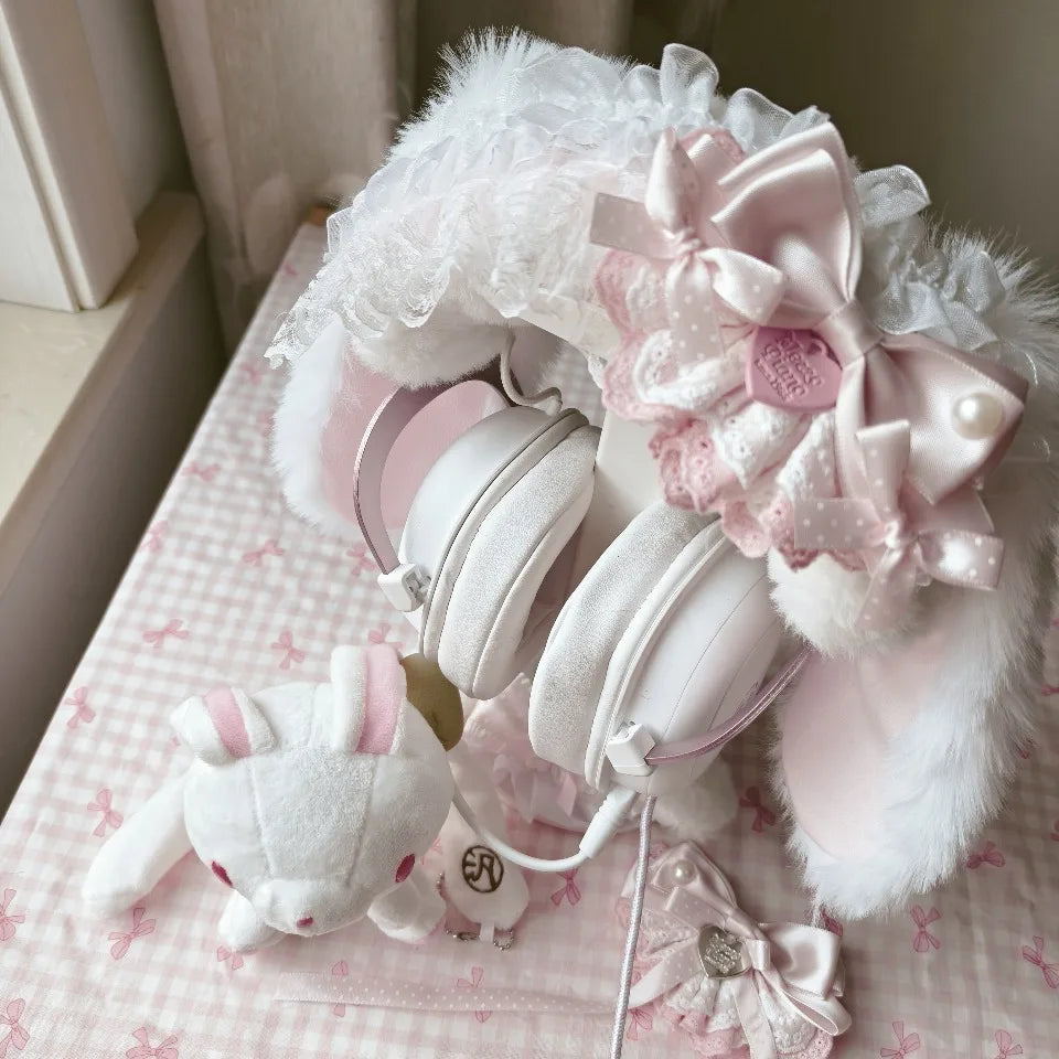 Lop-Eared Rabbit Headband Protector | Sony XM4/XM5 · Hurricane 2/3 · Prism · Cat Ear Headphone Decoration**