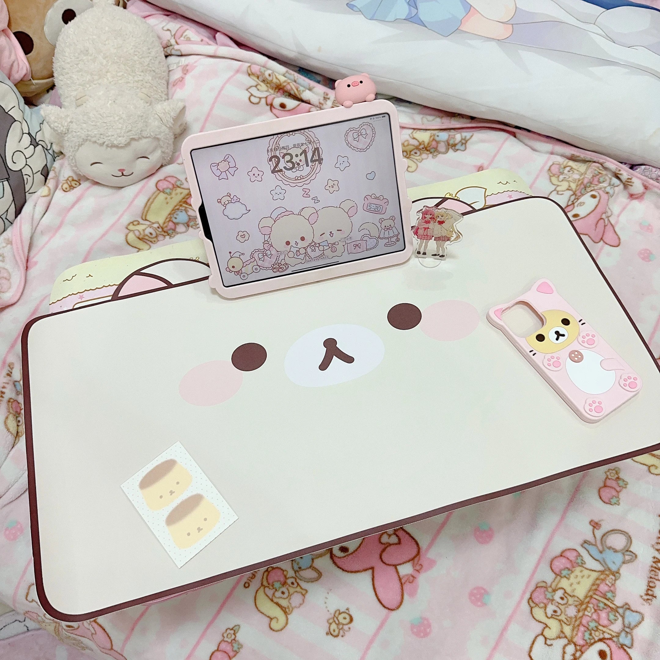 Kawaii Cat Desk Pad | Oversized PU Leather · Waterproof · Non-Slip · Aesthetic Ins Style