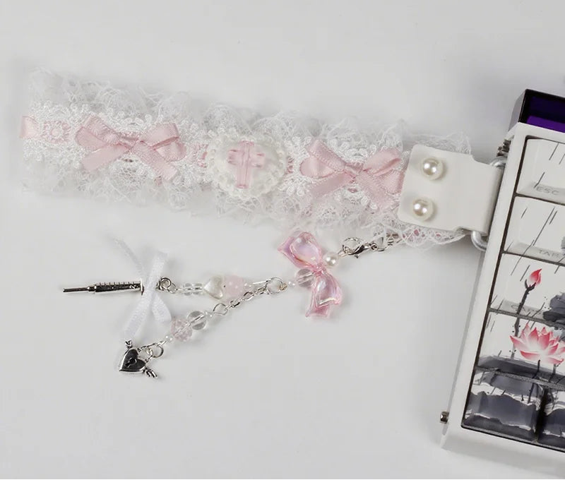 Keyboard Ribbon Strap | Lace · Universal · Personalized Desk Accessory
