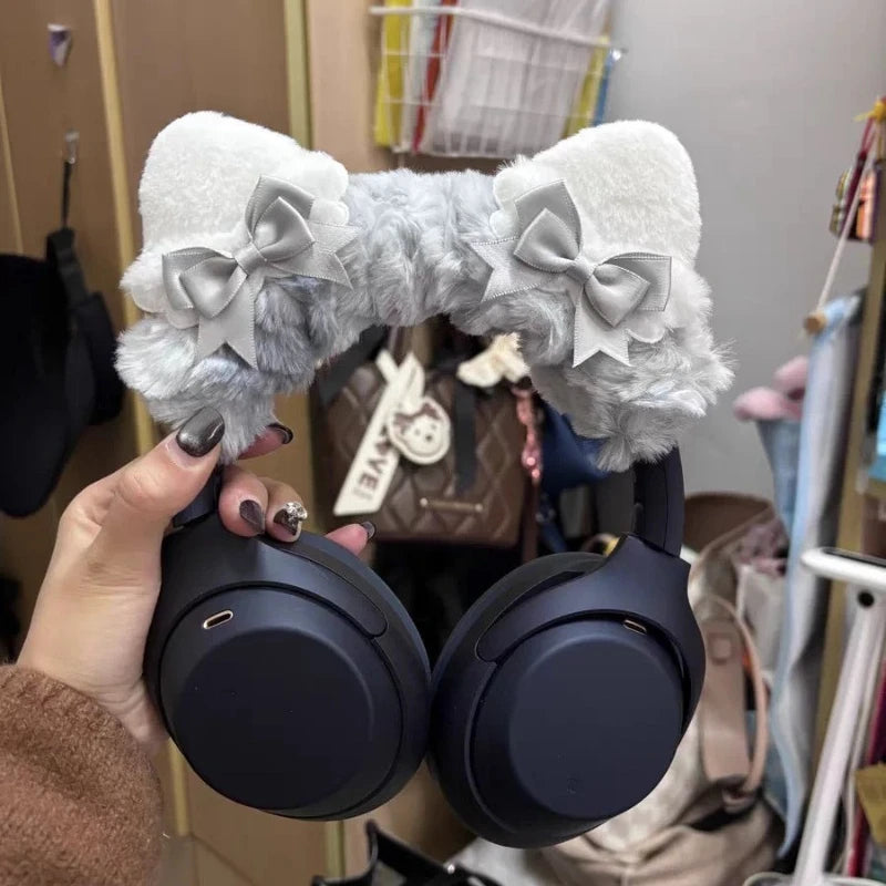 Lop-Eared Rabbit Headband Protector | Sony XM4/XM5 · Hurricane 2/3 · Prism · Cat Ear Headphone Decoration**