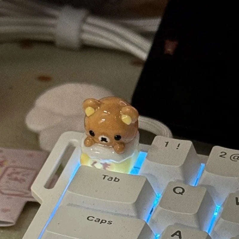 Rilakkuma Artisan Keycap | Resin · Magnetic Switch · Mechanical Keyboard