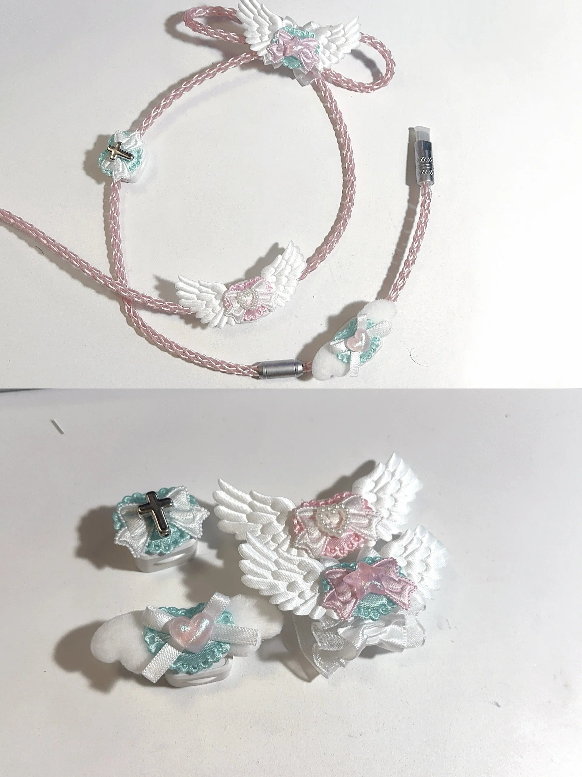 Handwoven Keyboard Cable | Type-C · White Light · Magnetic
