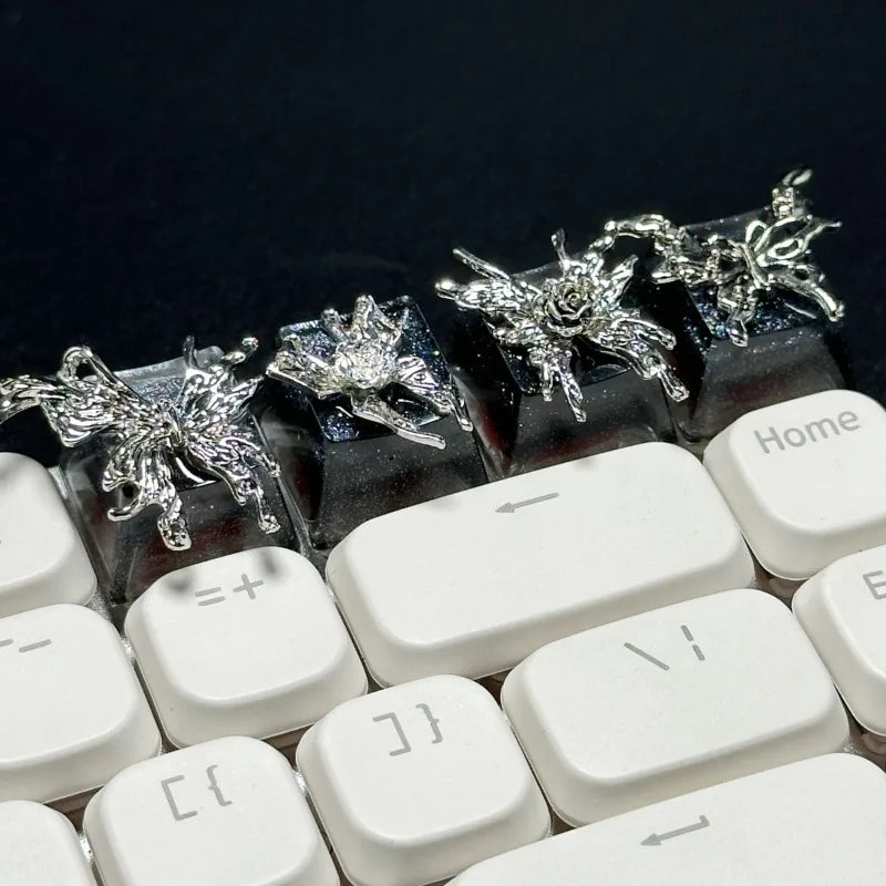 1PC Gothic Butterfly Keycaps Vintage Gaming ESC Key Caps Cross Axis Mechanical Keyboard Keycap Office Decoration Accessories