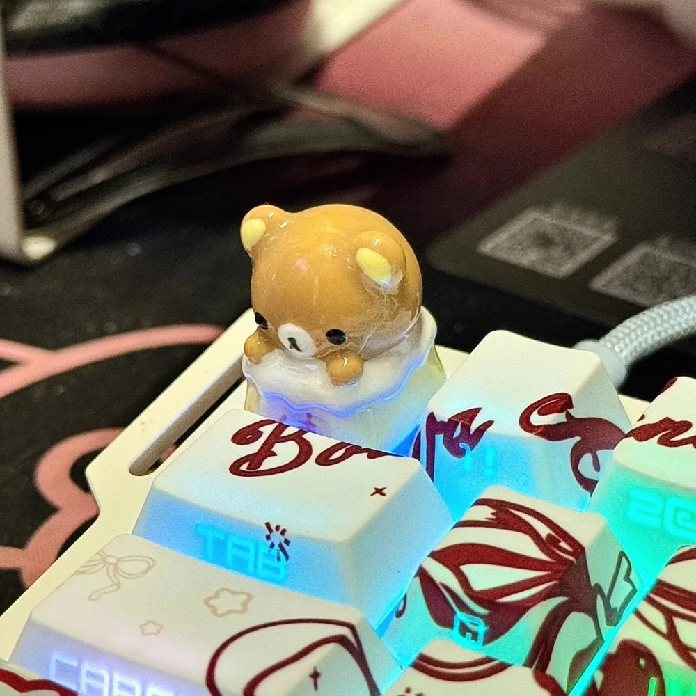 Rilakkuma Artisan Keycap | Resin · Magnetic Switch · Mechanical Keyboard