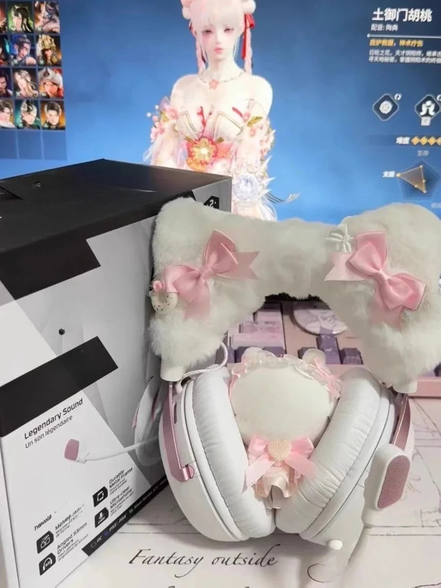 Lop-Eared Rabbit Headband Protector | Sony XM4/XM5 · Hurricane 2/3 · Prism · Cat Ear Headphone Decoration**