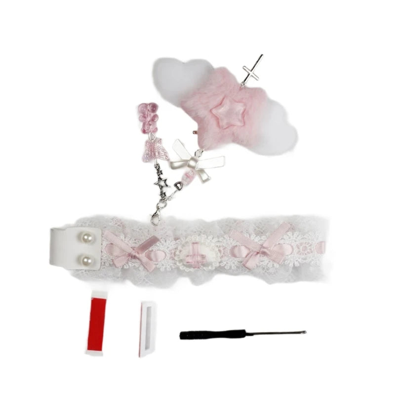 Lace Fabric Keyboard Strap | Ribbon Trim Decoration · Ergonomic · Adhesive