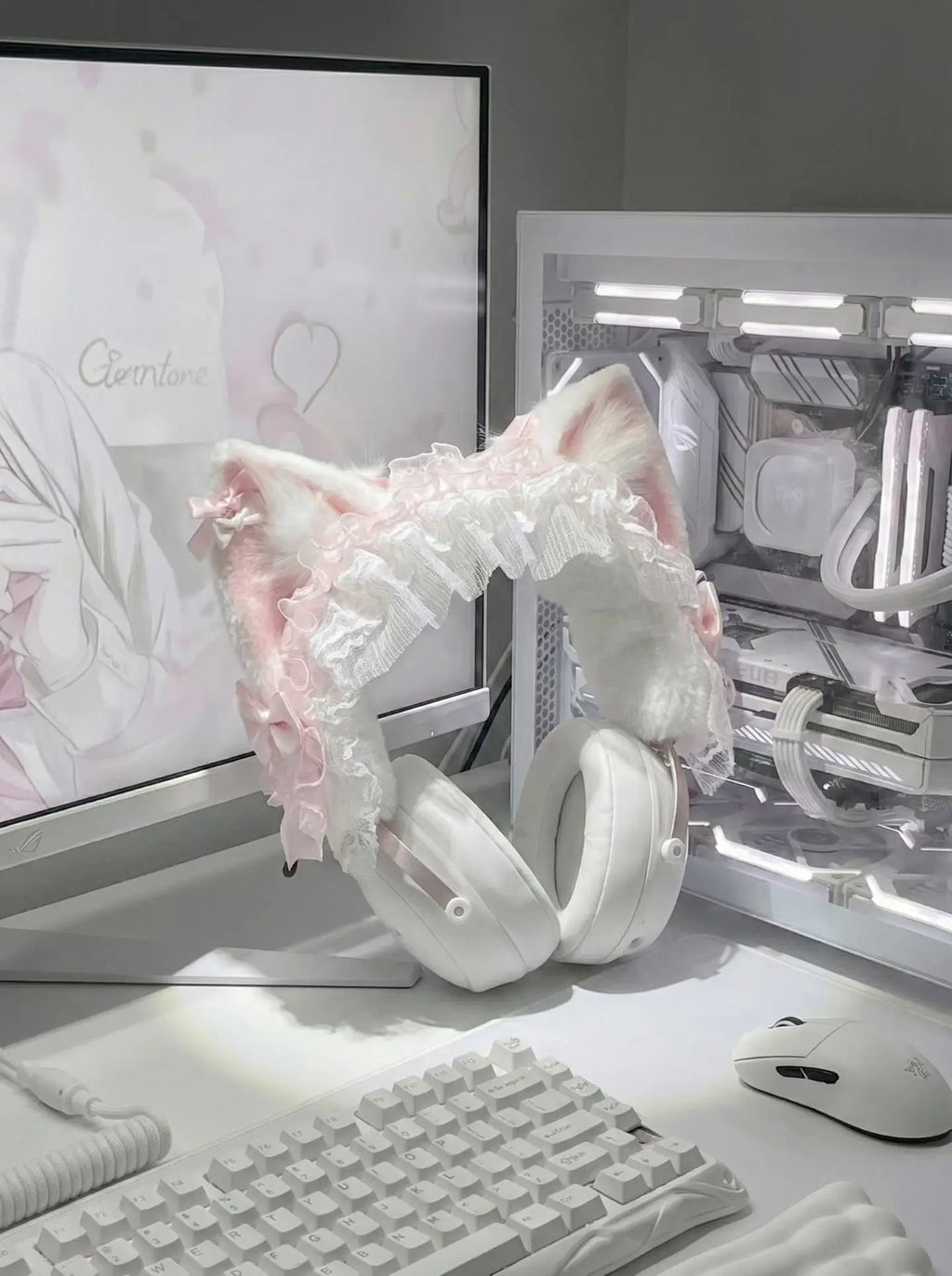 Lop-Eared Rabbit Headband Protector | Sony XM4/XM5 · Hurricane 2/3 · Prism · Cat Ear Headphone Decoration**