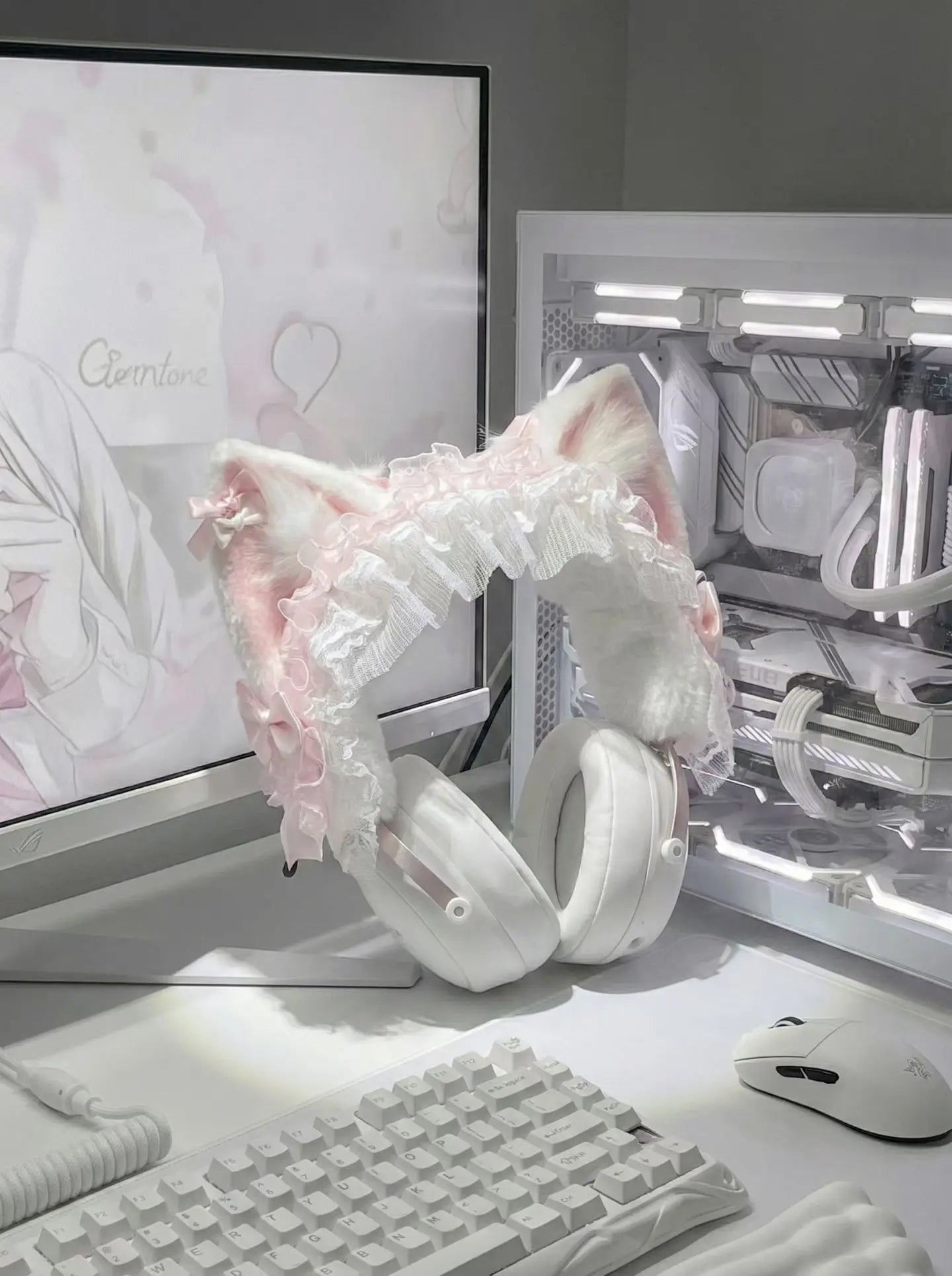Lop-Eared Rabbit Headband Protector | Sony XM4/XM5 · Hurricane 2/3 · Prism · Cat Ear Headphone Decoration**