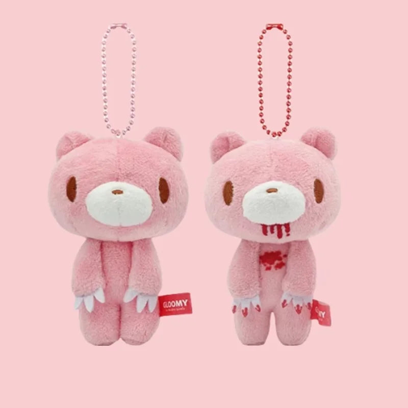 Bloodthirsty Pink Bear Plush Pendant | Kawaii · Creepy Cute · Bag Charm