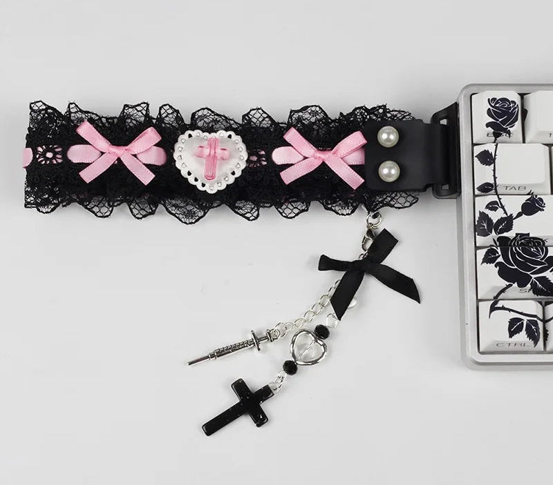 Keyboard Ribbon Strap | Lace · Universal · Personalized Desk Accessory