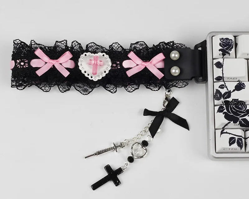 Keyboard Ribbon Strap | Lace · Universal · Personalized Desk Accessory