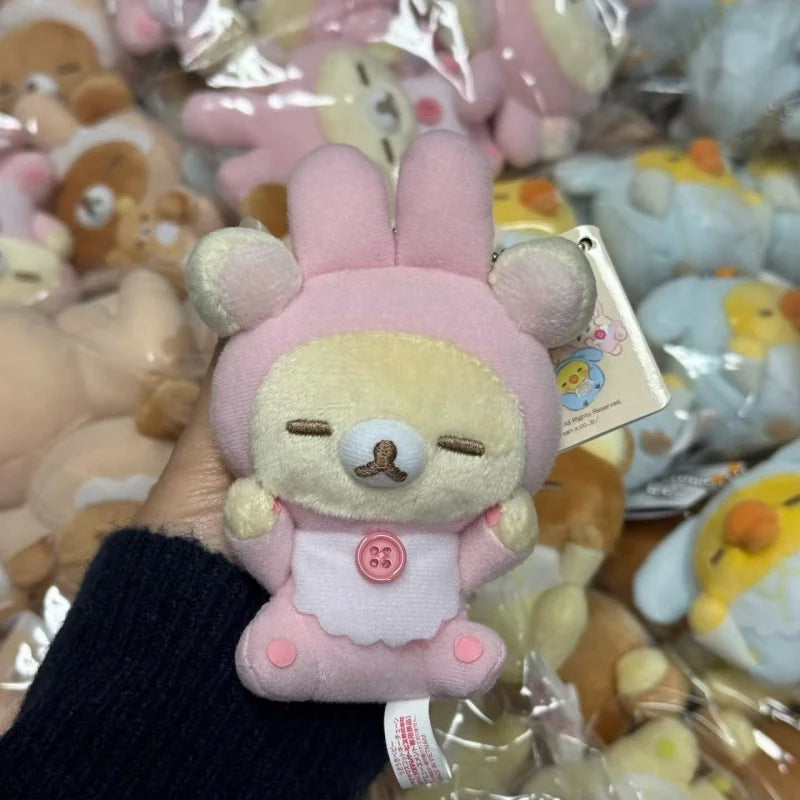 Bunny Ear Pajama Bear Keychain | Kawaii · Plush · Stuffed Doll Charm