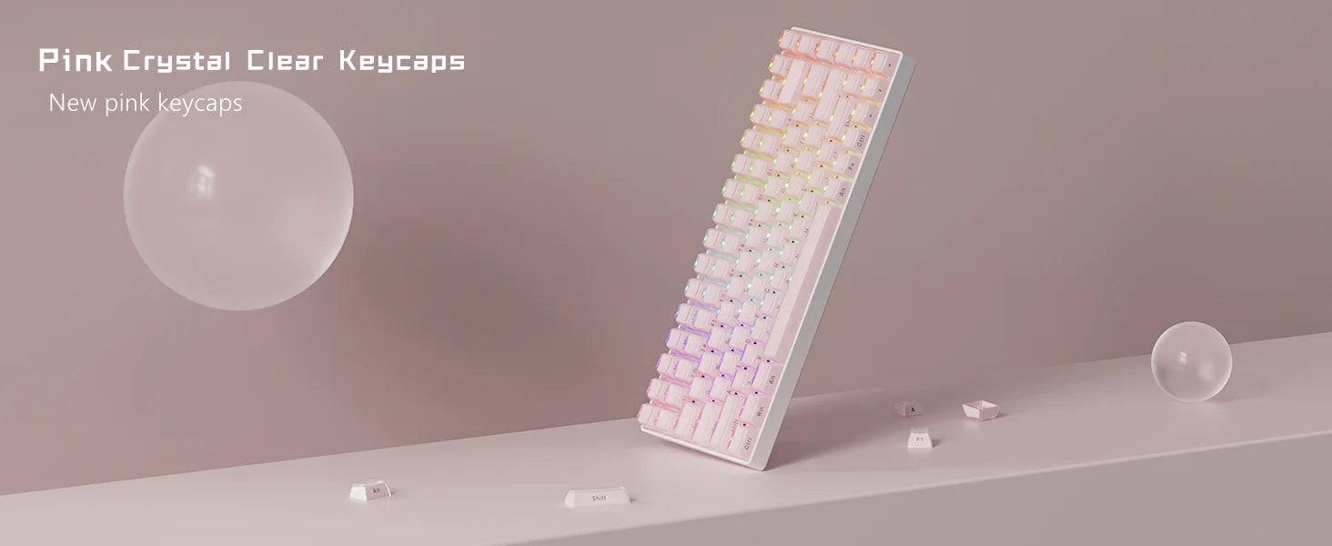 Crystal Keycap Set | 113 Keys · OEM Profile · RGB Translucent · Cherry MX Compatible