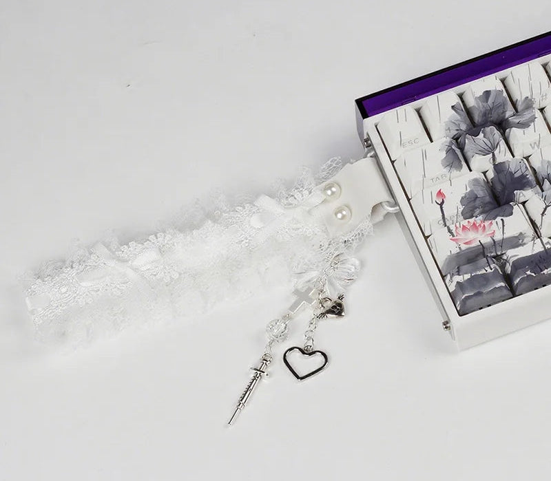 Keyboard Ribbon Strap | Lace · Universal · Personalized Desk Accessory