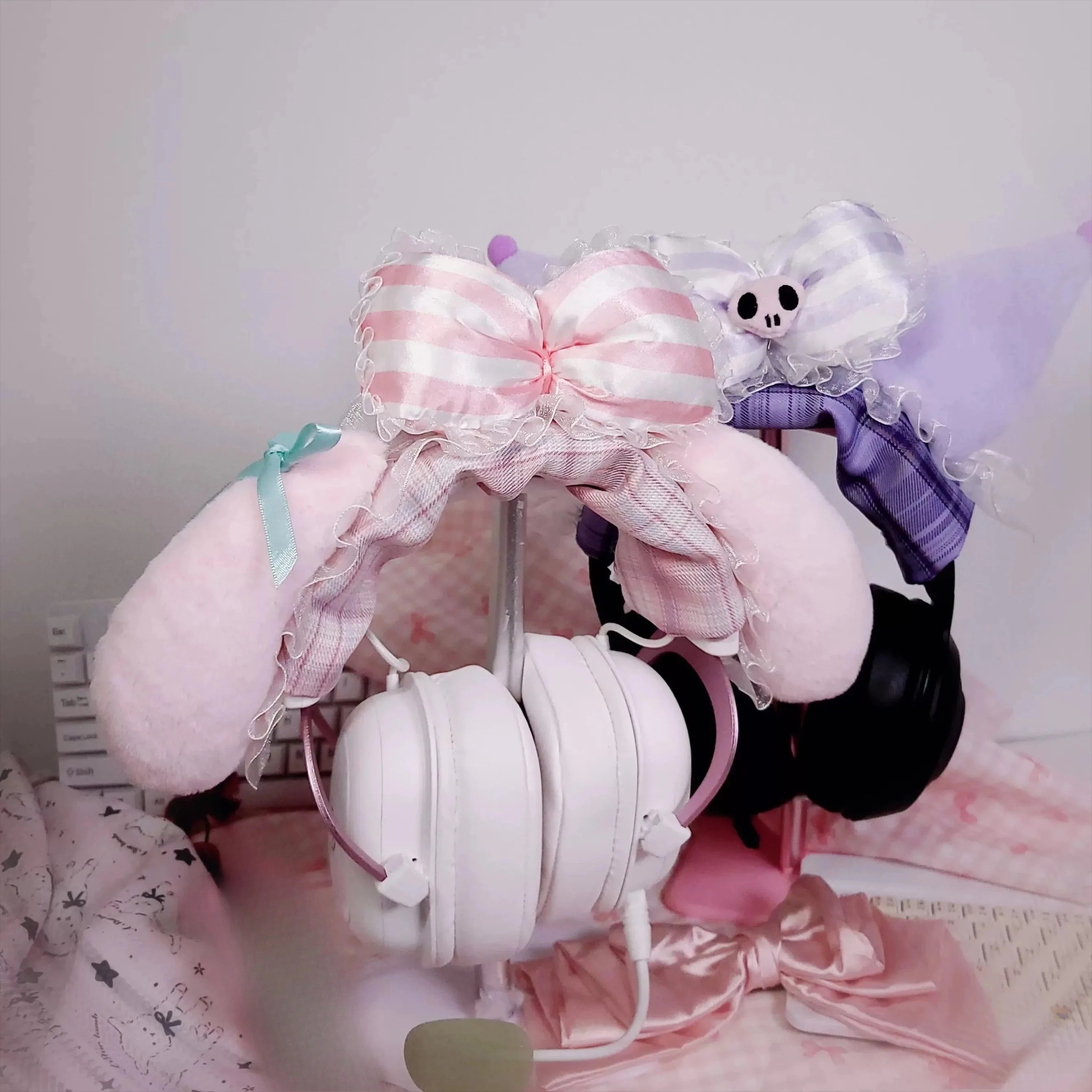 Lop-Eared Rabbit Headband Protector | Sony XM4/XM5 · Hurricane 2/3 · Prism · Cat Ear Headphone Decoration**