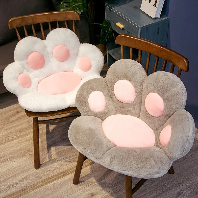 Kawaii Cat Paw Plush Cushion | Soft · Cozy · Kawaii Decor