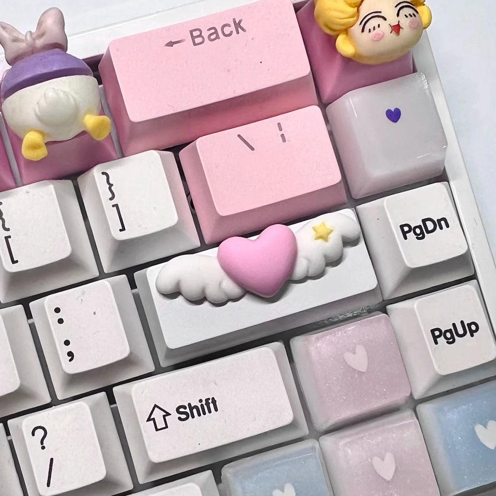 Love Wings Artisan Keycap | 2.25U Shift & Enter · OEM Profile · Cross Axis MX Compatible