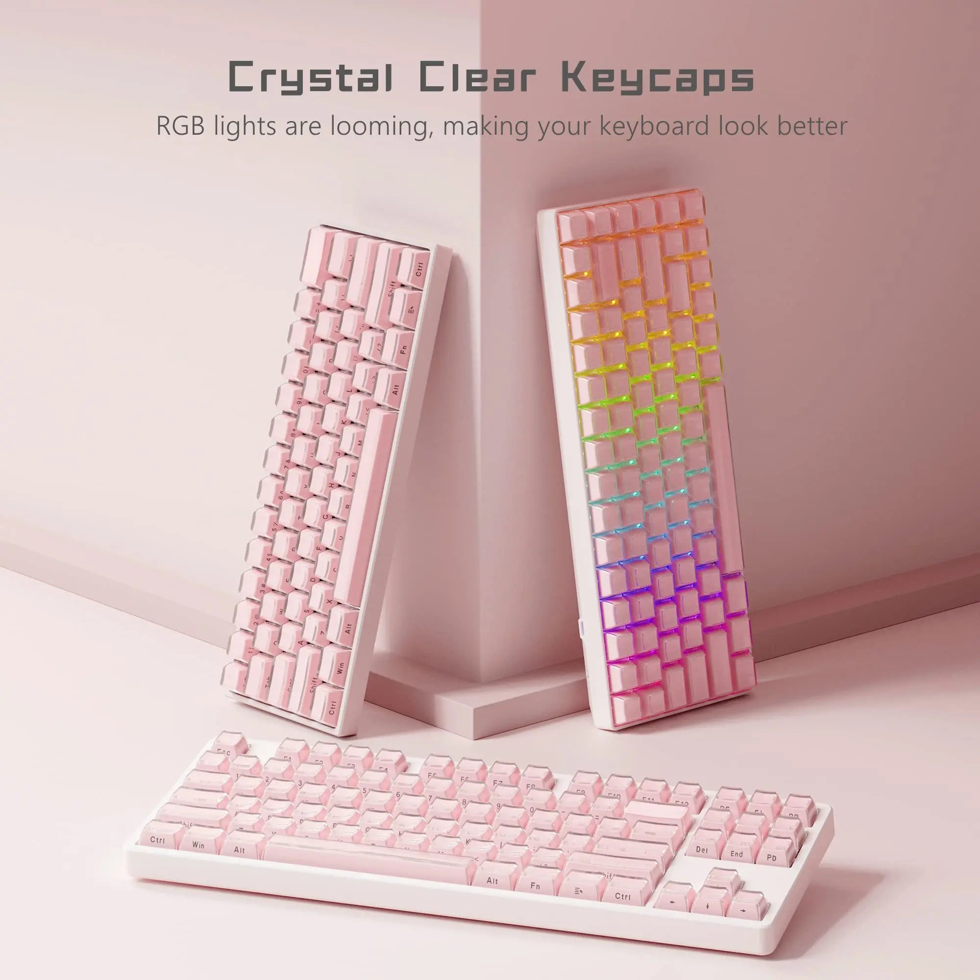 Crystal Keycap Set | 113 Keys · OEM Profile · RGB Translucent · Cherry MX Compatible