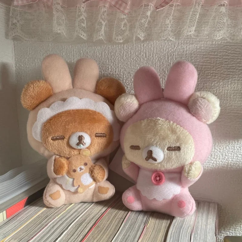 Bunny Ear Pajama Bear Keychain | Kawaii · Plush · Stuffed Doll Charm