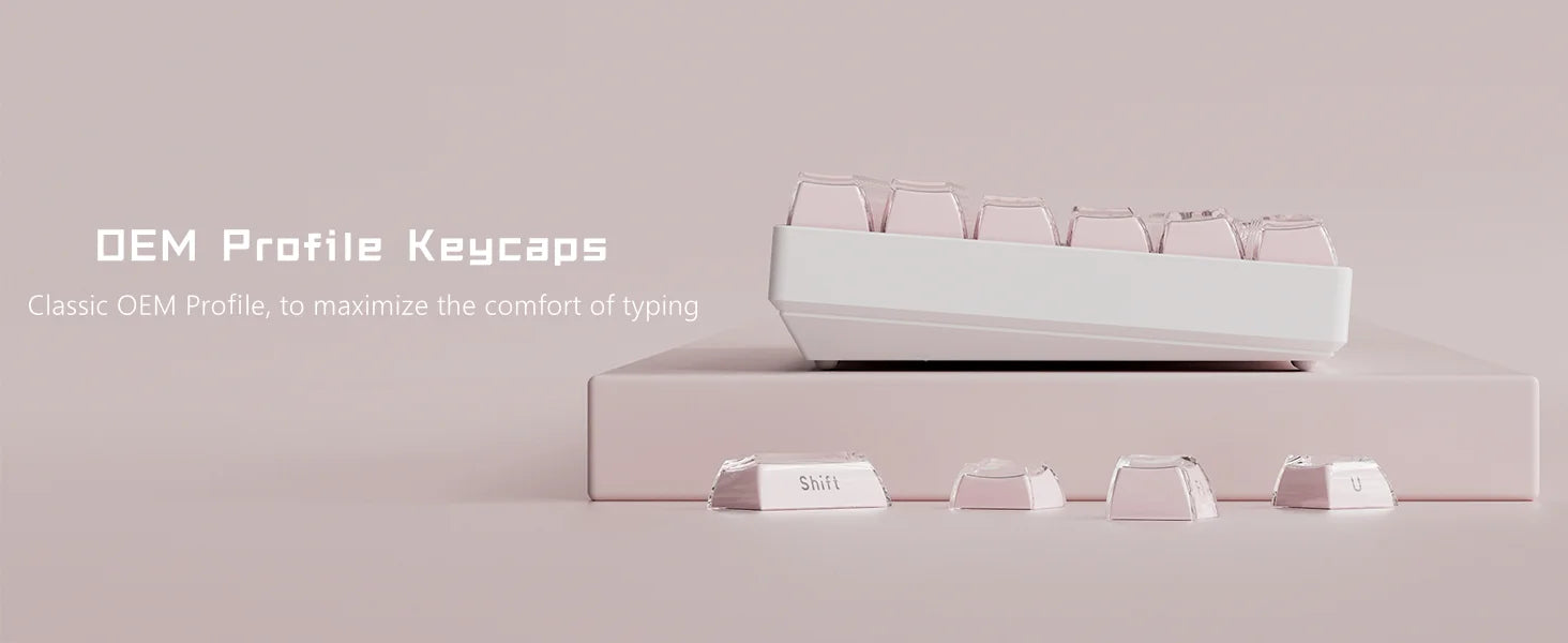 Crystal Keycap Set | 113 Keys · OEM Profile · RGB Translucent · Cherry MX Compatible