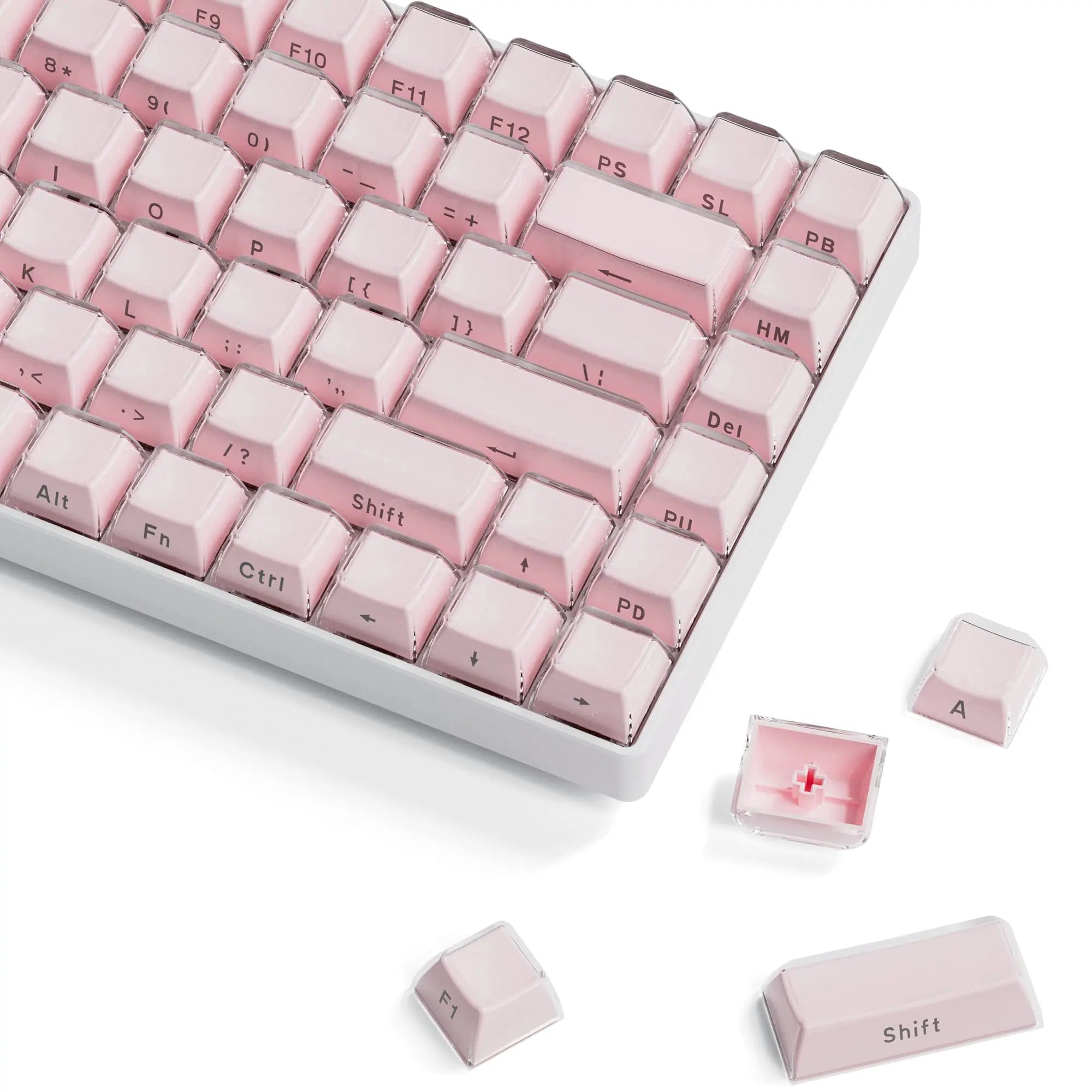 Crystal Keycap Set | 113 Keys · OEM Profile · RGB Translucent · Cherry MX Compatible