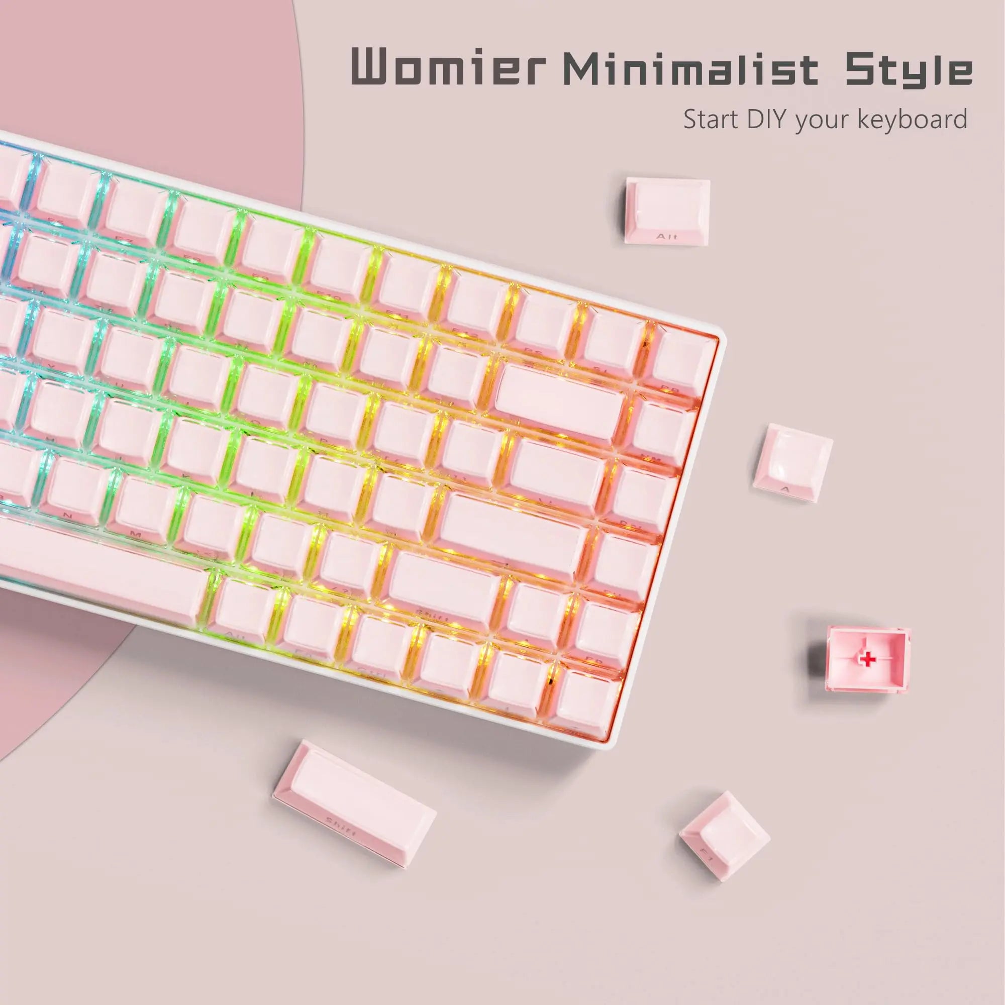 Crystal Keycap Set | 113 Keys · OEM Profile · RGB Translucent · Cherry MX Compatible