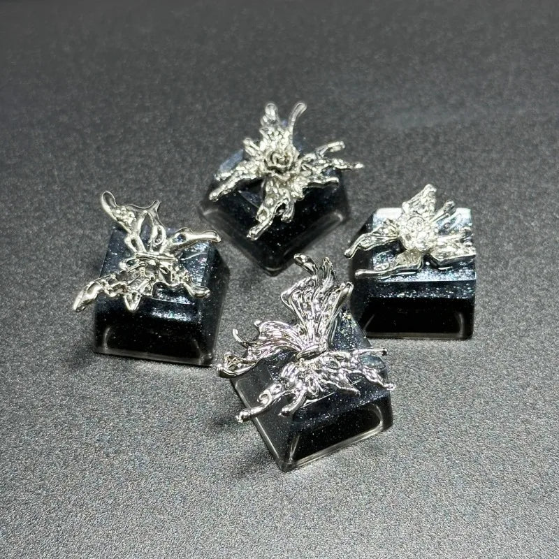 1PC Gothic Butterfly Keycaps Vintage Gaming ESC Key Caps Cross Axis Mechanical Keyboard Keycap Office Decoration Accessories