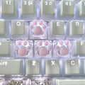 Cat Paw Resin Keycap | Clear RGB Backlit · OEM XDA Cherry Profile · MX Switch Compatible