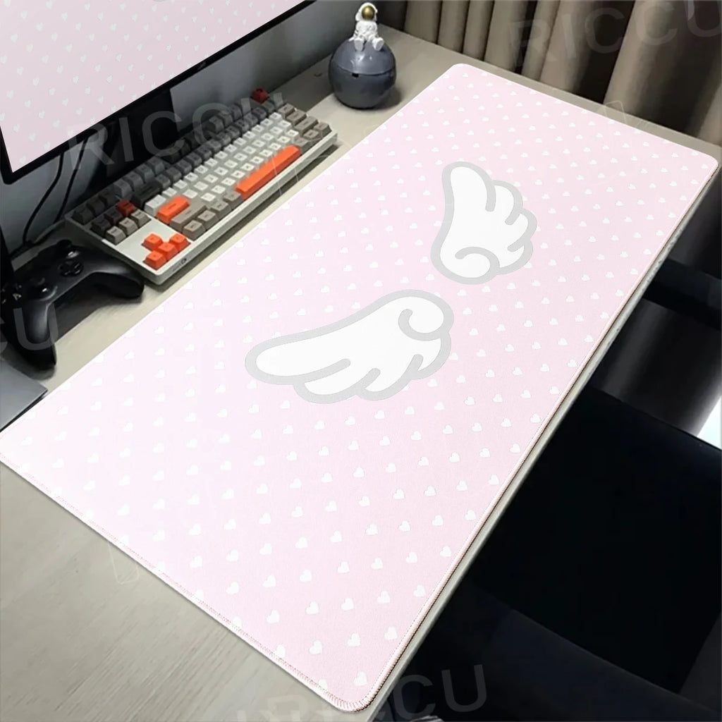 Pink Minimalist Mouse Pad | XXL Desk Mat · Non-Slip Rubber · Aesthetic Korean Ins Style Pink Minimalist Mouse Pad | XXL Desk Mat · Non-Slip Rubber · Aesthetic Korean Ins Style