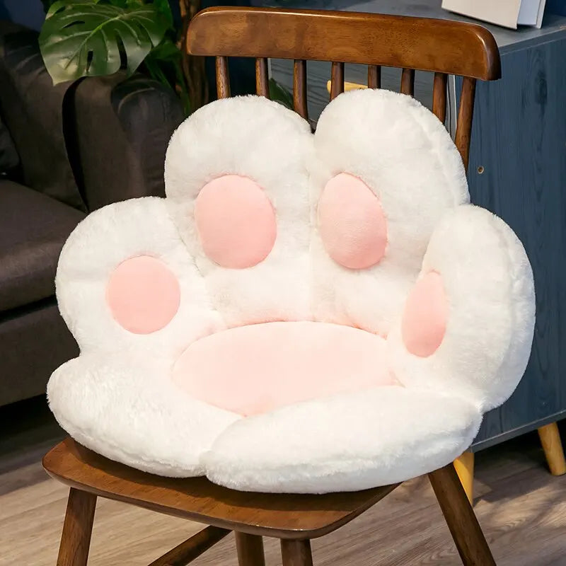 Kawaii Cat Paw Plush Cushion | Soft · Cozy · Kawaii Decor