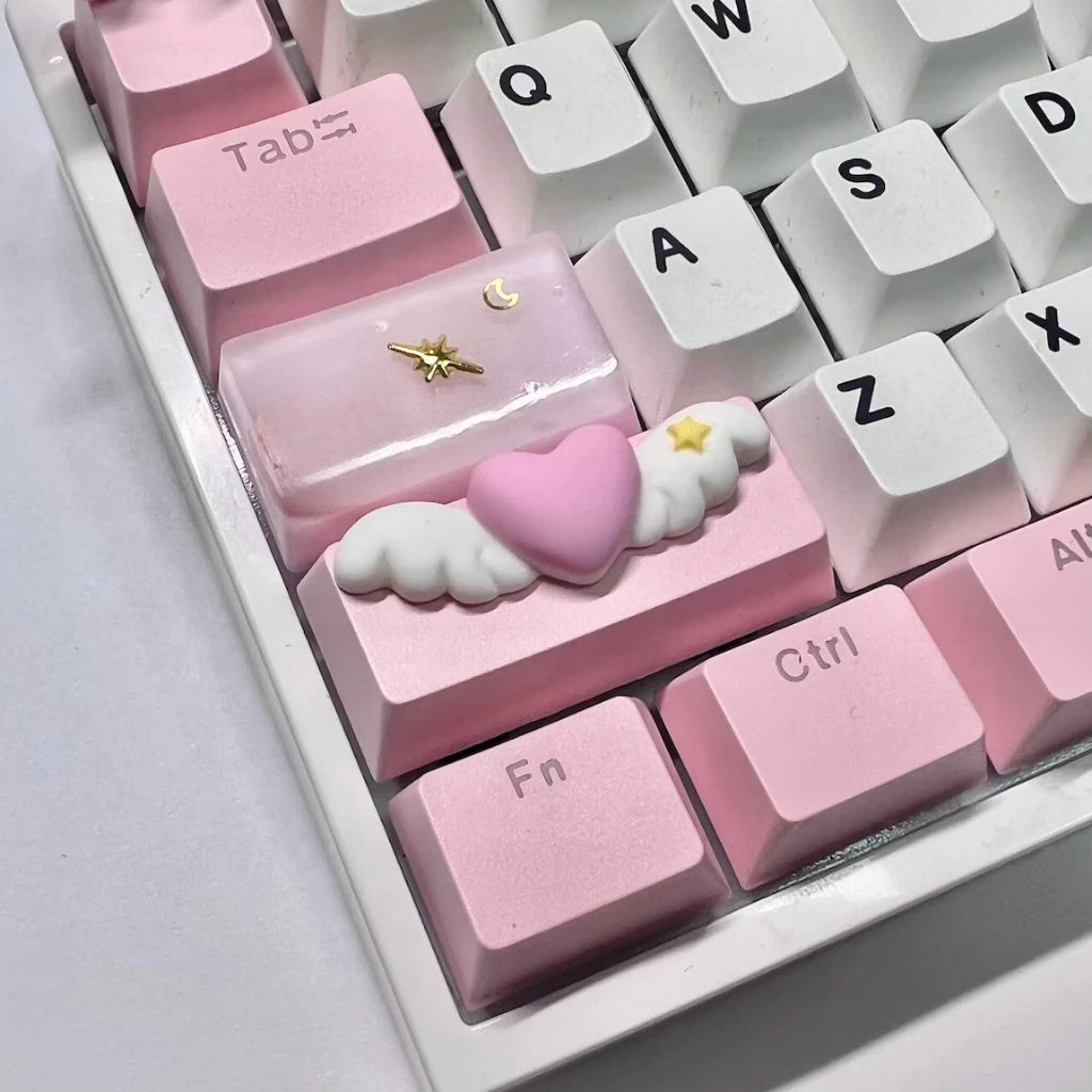 Love Wings Artisan Keycap | 2.25U Shift & Enter · OEM Profile · Cross Axis MX Compatible