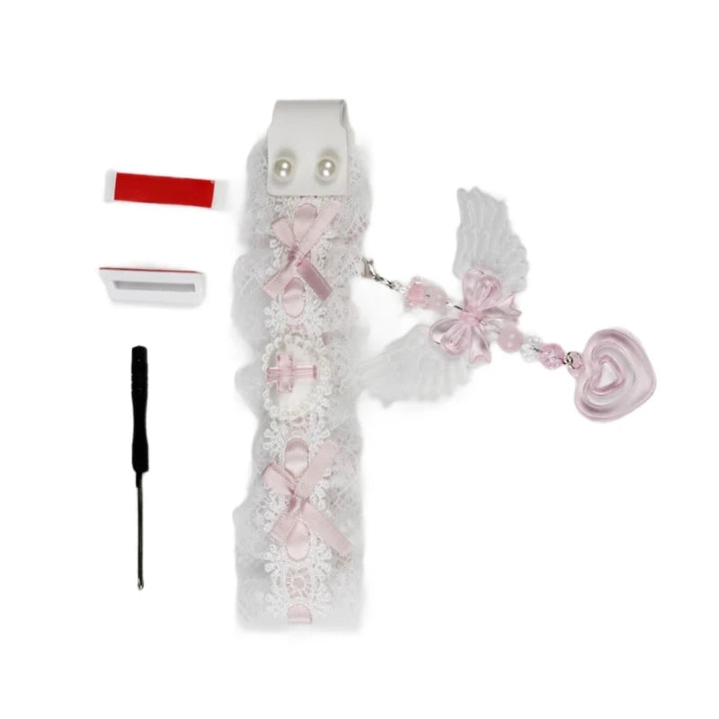 Lace Fabric Keyboard Strap | Ribbon Trim Decoration · Ergonomic · Adhesive