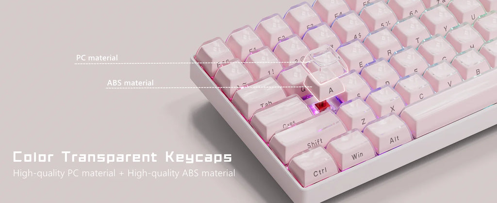 Crystal Keycap Set | 113 Keys · OEM Profile · RGB Translucent · Cherry MX Compatible