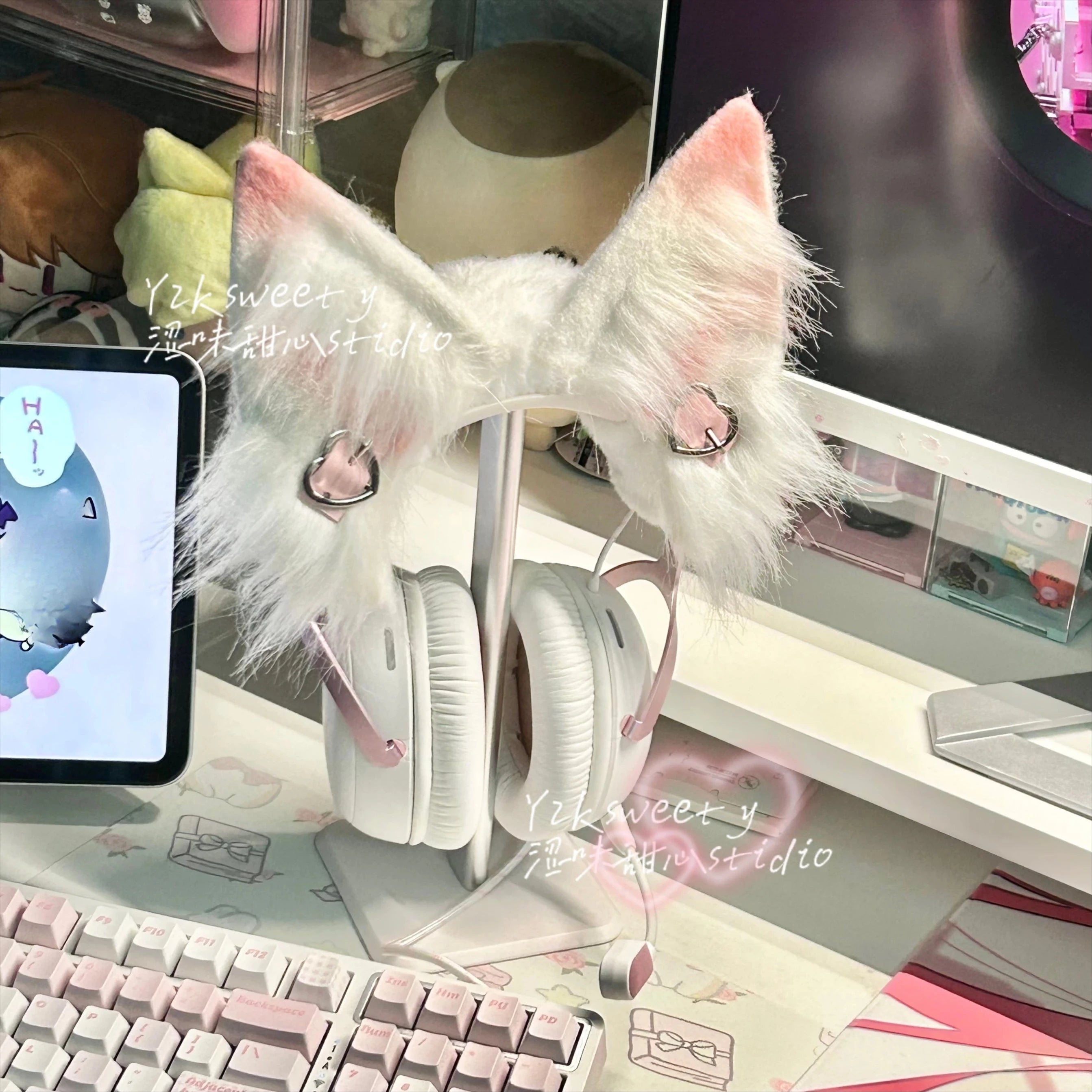 Lop-Eared Rabbit Headband Protector | Sony XM4/XM5 · Hurricane 2/3 · Prism · Cat Ear Headphone Decoration**