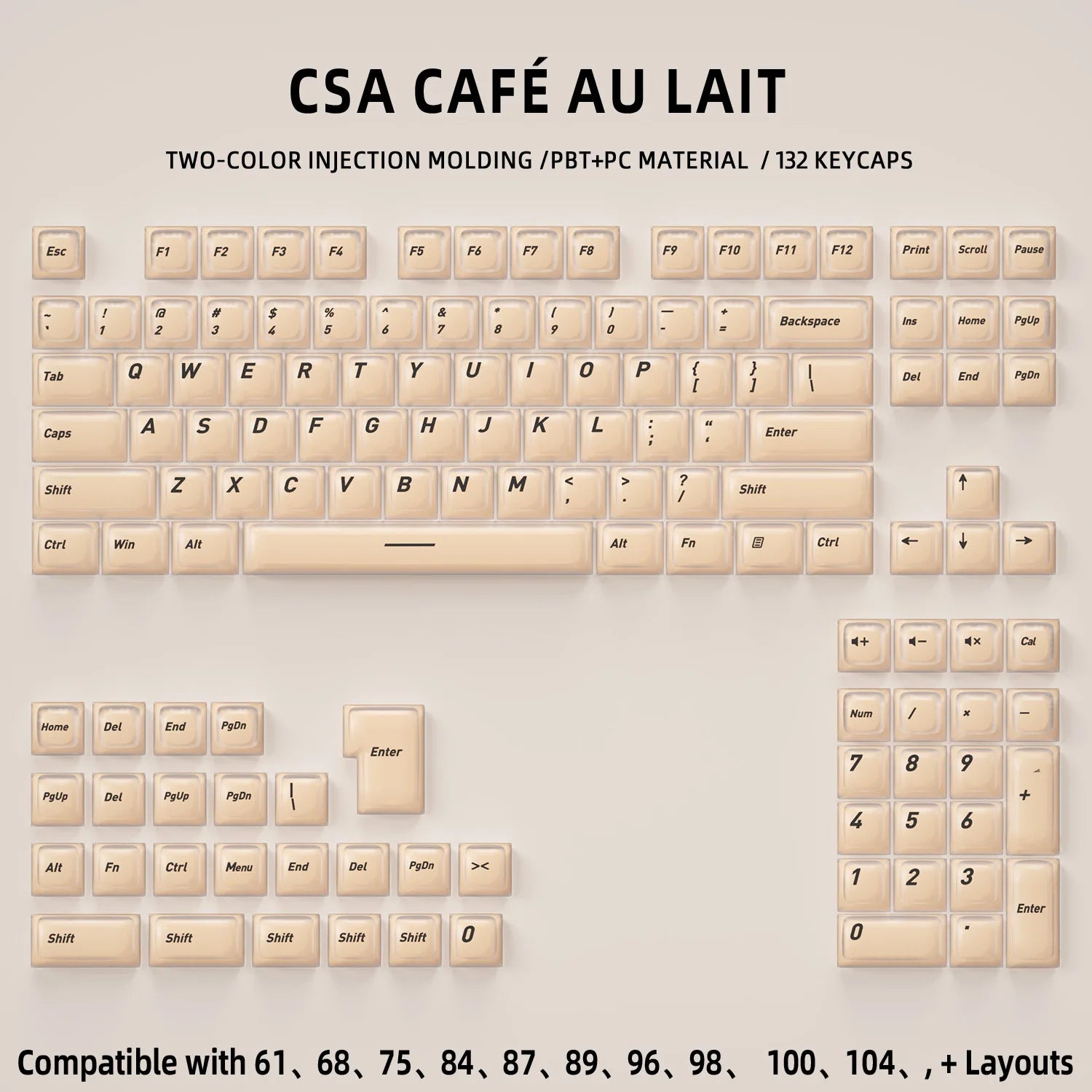 Crystal Keycap Set | 113 Keys · OEM Profile · RGB Translucent · Cherry MX Compatible