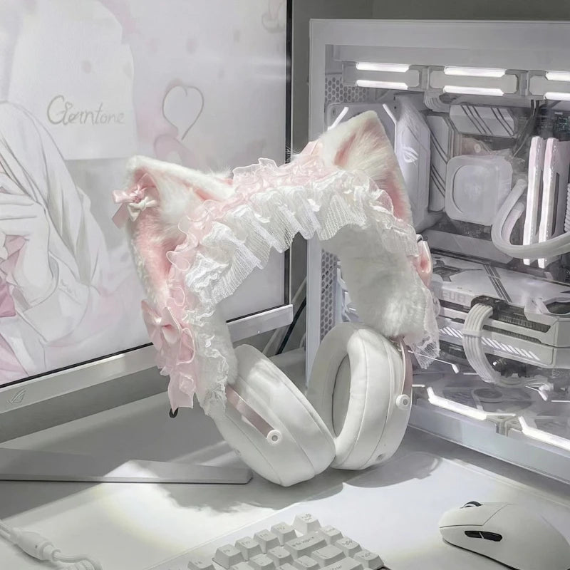Lop-Eared Rabbit Headband Protector | Sony XM4/XM5 · Hurricane 2/3 · Prism · Cat Ear Headphone Decoration**