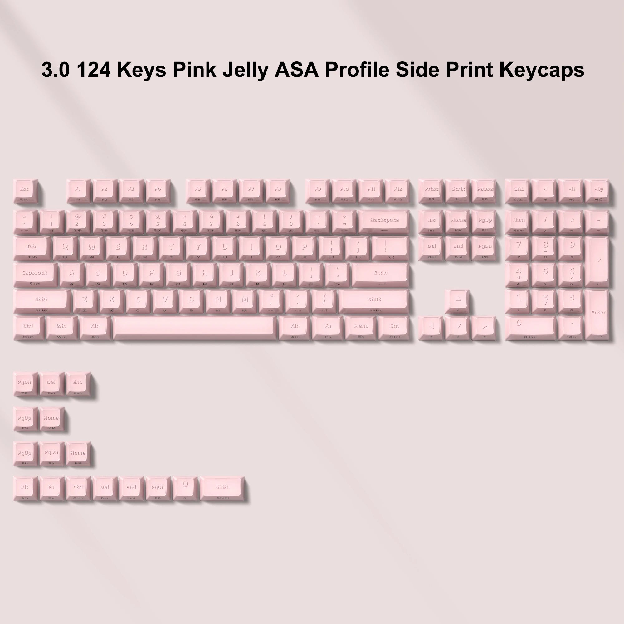 Crystal Keycap Set | 113 Keys · OEM Profile · RGB Translucent · Cherry MX Compatible