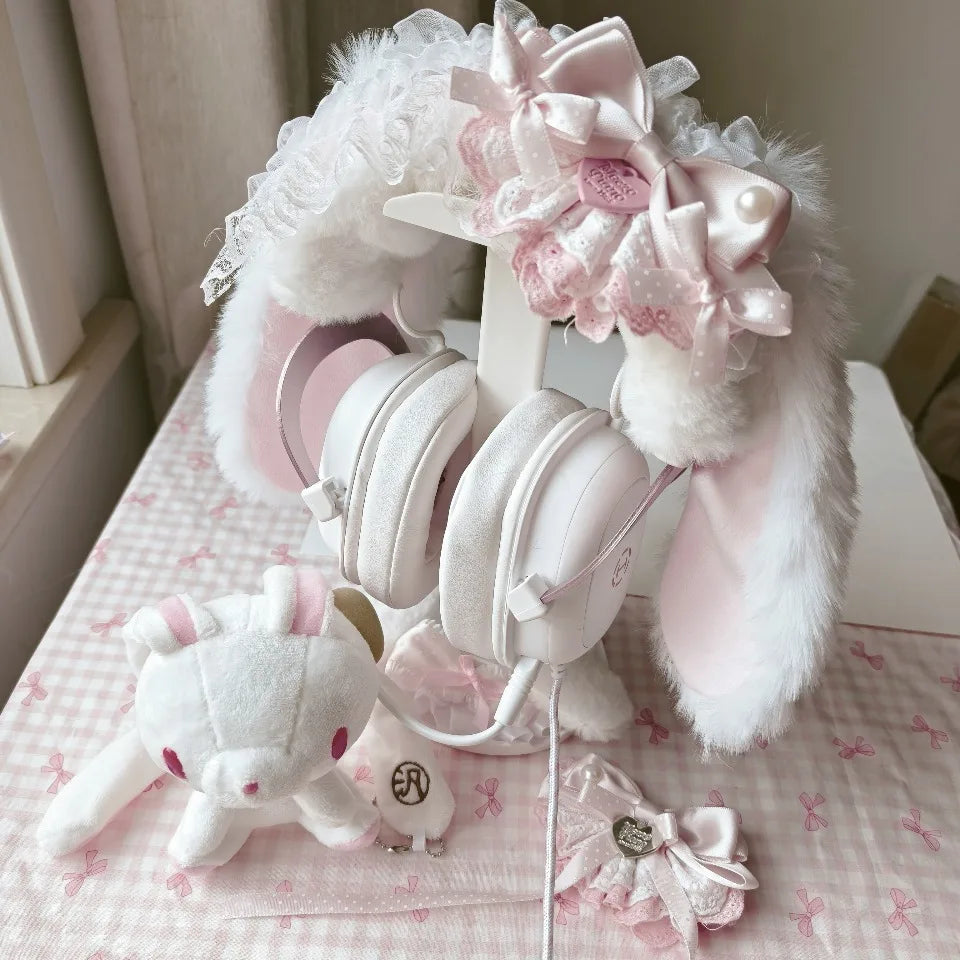 Lop-Eared Rabbit Headband Protector | Sony XM4/XM5 · Hurricane 2/3 · Prism · Cat Ear Headphone Decoration**