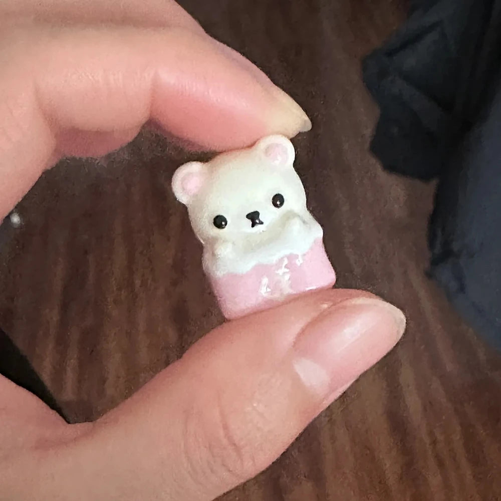 Rilakkuma Artisan Keycap | Resin · Magnetic Switch · Mechanical Keyboard