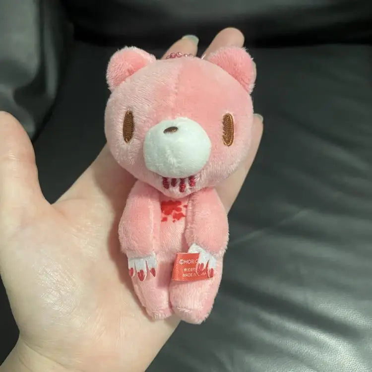 Bloodthirsty Pink Bear Plush Pendant | Kawaii · Creepy Cute · Bag Charm
